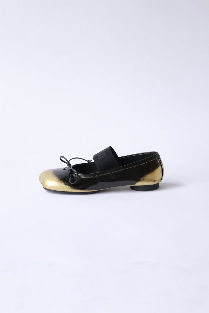 MM6 Maison Margiela Anatomic Ballerinas in Black/Gold Shoes MM6 Maison Margiela 