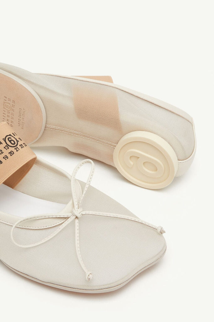 MM6 Maison Margiela Anatomic Numeric Ballerinas in Bleached Sand Shoes MM6 Maison Margiela 