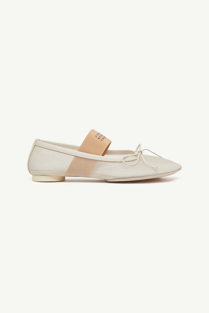 MM6 Maison Margiela Anatomic Numeric Ballerinas in Bleached Sand Shoes MM6 Maison Margiela 