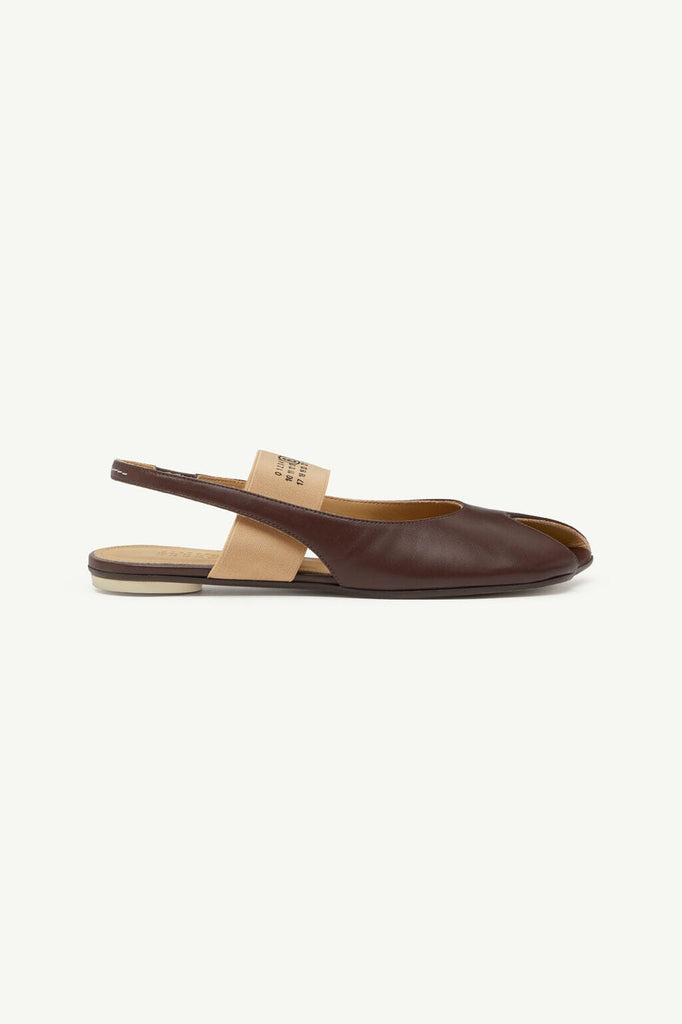 MM6 Maison Margiela Anatomic Numeric Slingback in Brown | WE ARE