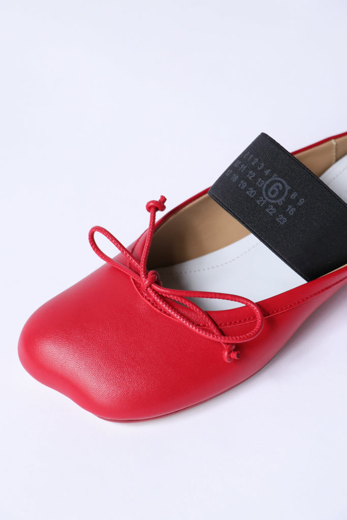 MM6 Maison Margiela Anatomic Slip-on Ballerinas in Red Shoes MM6 Maison Margiela 