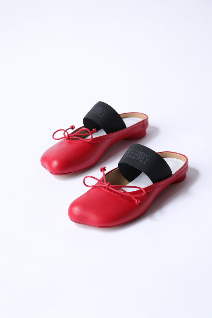 MM6 Maison Margiela Anatomic Slip-on Ballerinas in Red Shoes MM6 Maison Margiela 