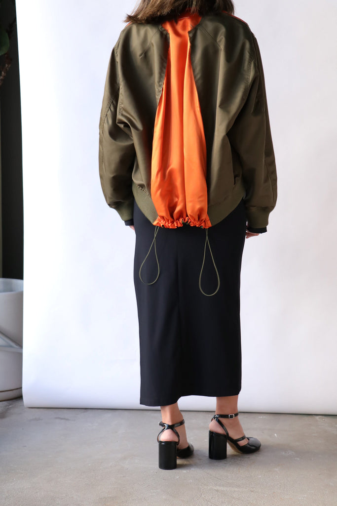 MM6 Maison Margiela Bomber Jacket in Military and Orange Outerwear MM6 Maison Margiela 