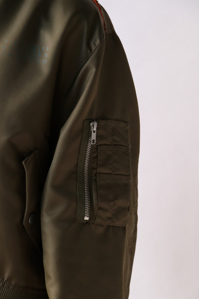 MM6 Maison Margiela Bomber Jacket in Military and Orange Outerwear MM6 Maison Margiela 