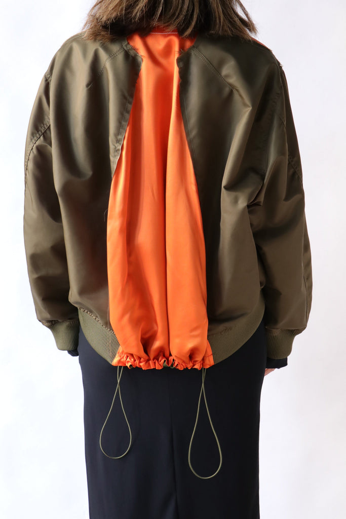 MM6 Maison Margiela Bomber Jacket in Military and Orange Outerwear MM6 Maison Margiela 