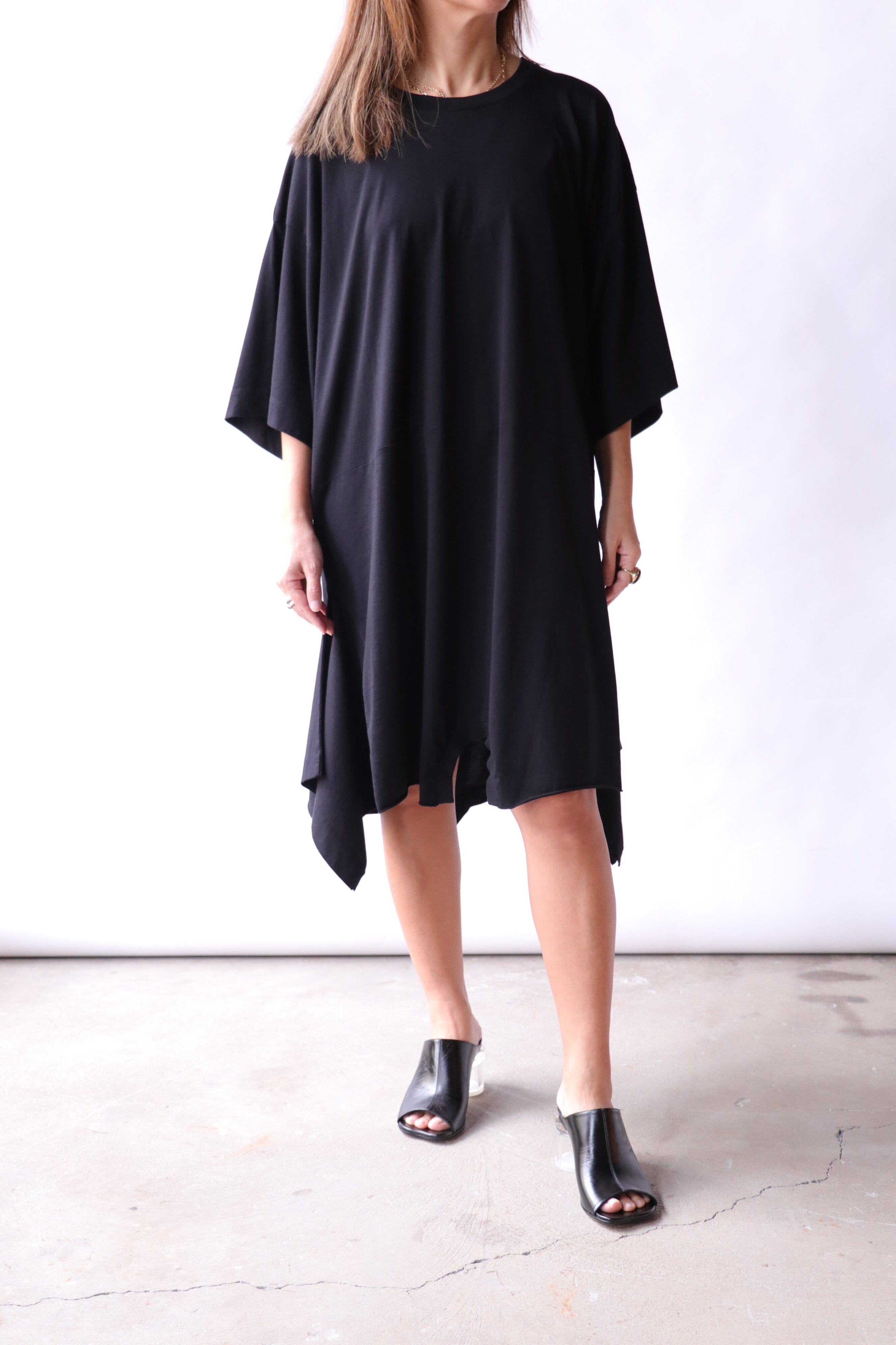 MM6 Maison Margiela Cotton Jersey Dress in Black