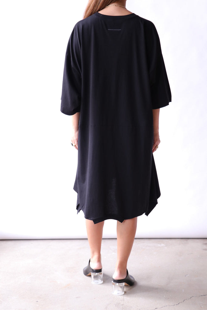 MM6 Maison Margiela Cotton Jersey Dress in Black | WE ARE ICONIC