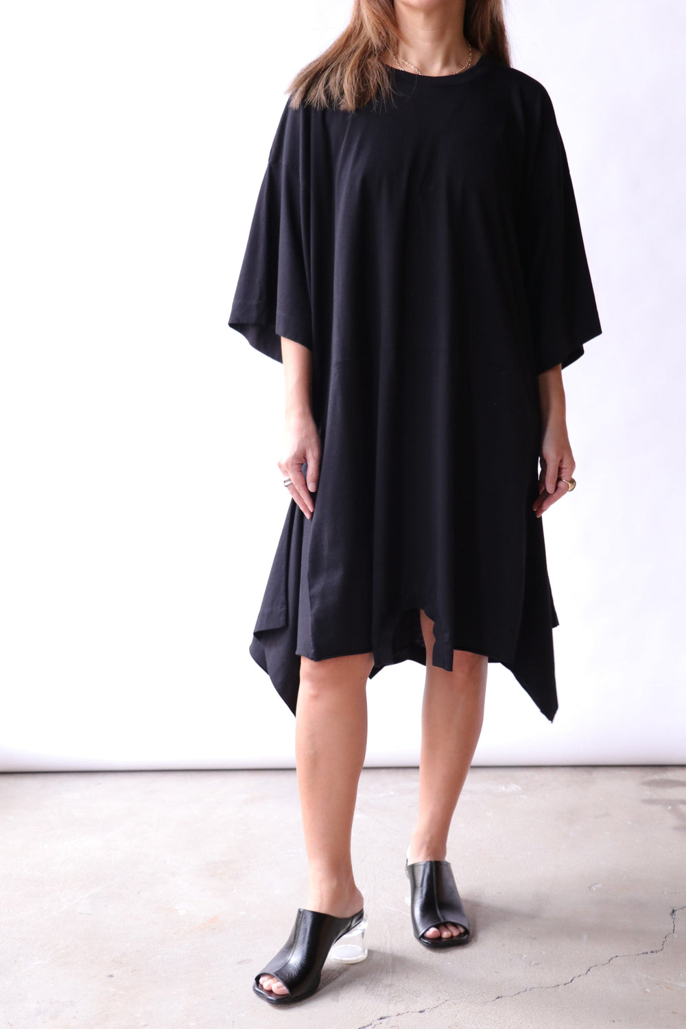 MM6 Maison Margiela Cotton Jersey Dress in Black