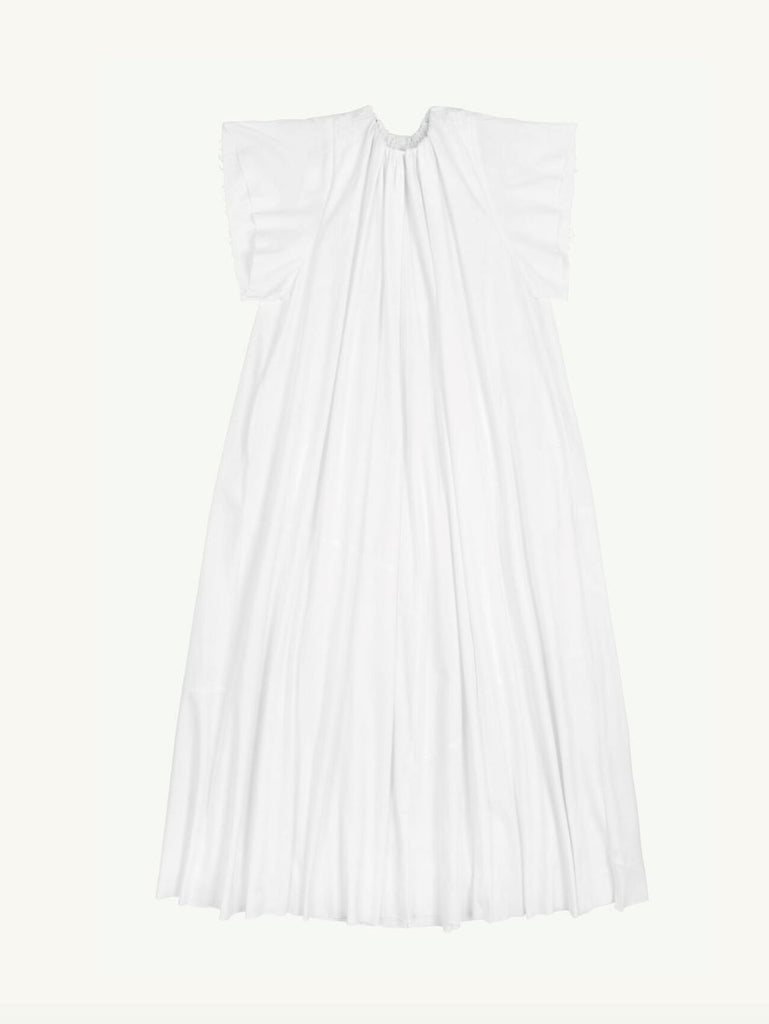 MM6 Maison Margiela Cotton Poplin Maxi Dress in White Dresses MM6 Maison Margiela 