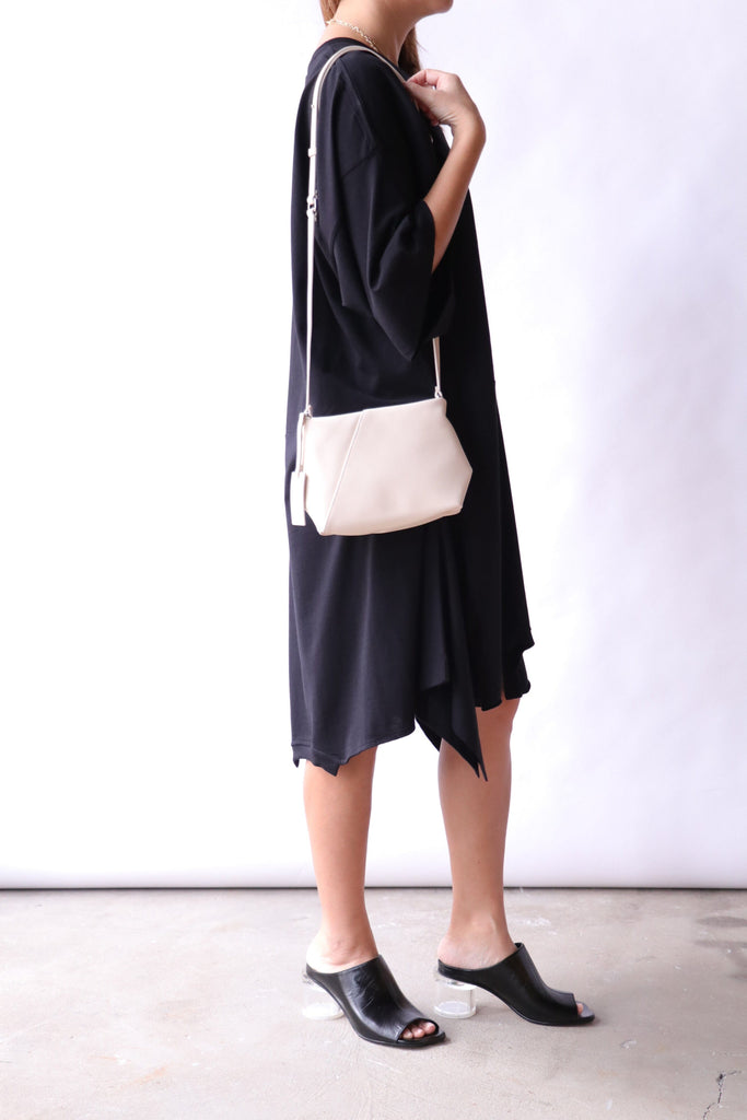 MM6 Maison Margiela Folded J Shoulder Bag in Tapioca | WE ARE ICONIC