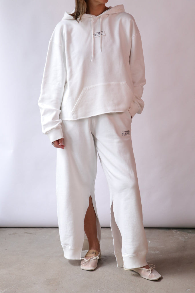 MM6 Maison Margiela Hooded Sweatshirt in Off White Sweatshirts MM6 Maison Margiela 