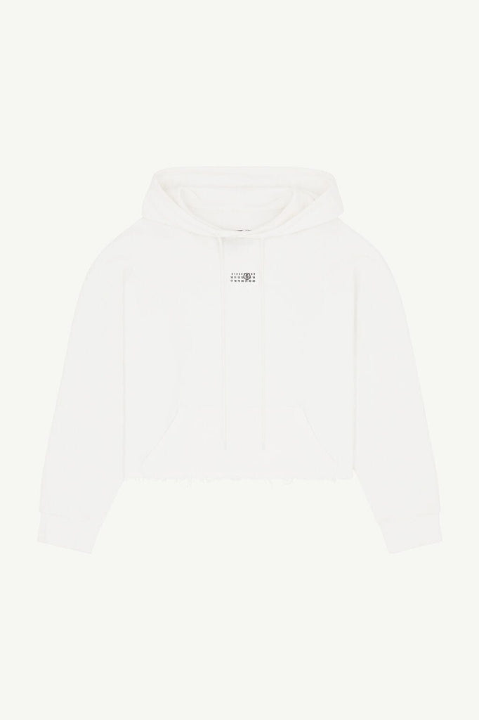 MM6 Maison Margiela Hooded Sweatshirt in Off White Sweatshirts MM6 Maison Margiela 