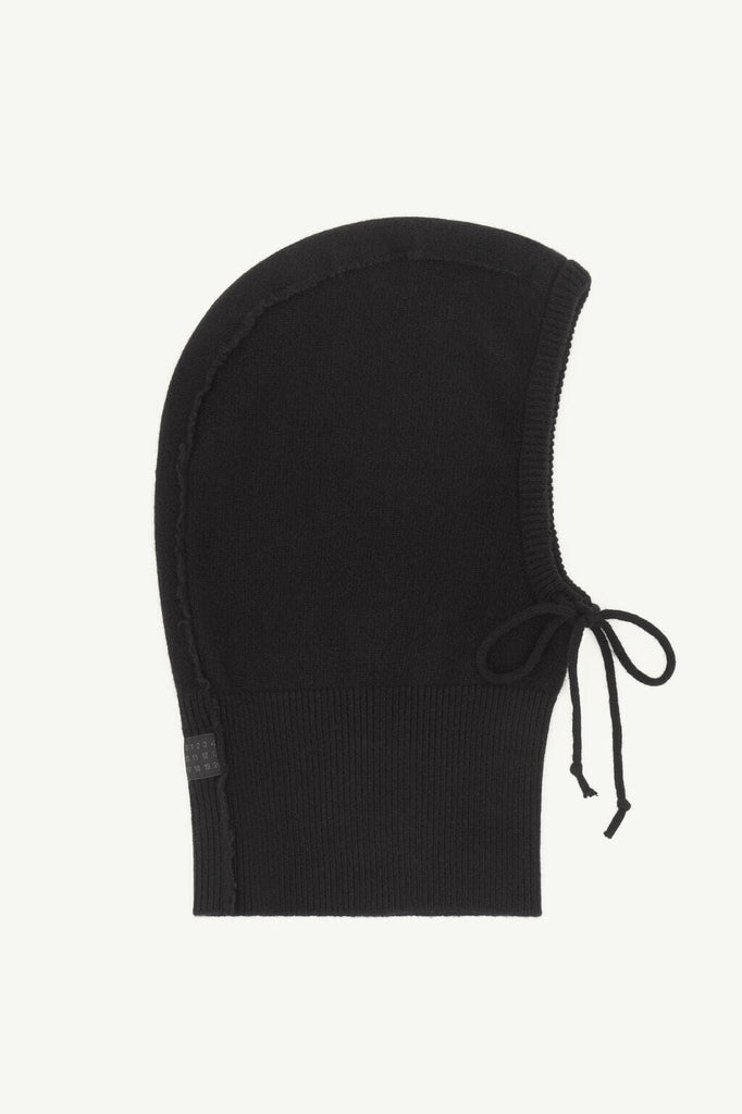 MM6 Maison Margiela Knit Hood in Black Accessories MM6 Maison Margiela 