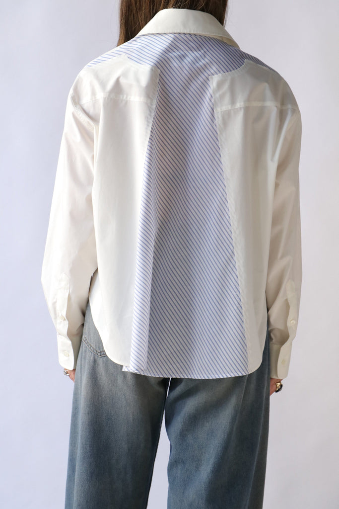 MM6 Maison Margiela Long Sleeve Top in Off White tops-blouses MM6 Maison Margiela 