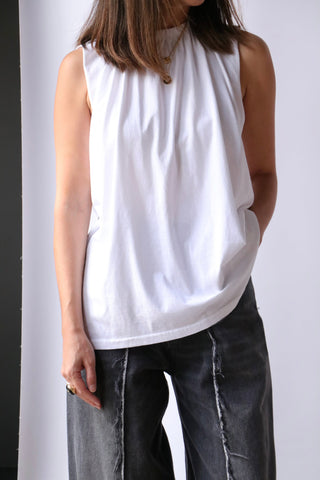 MM6 Maison Margiela Short Sleeve Top in White | WE ARE ICONIC