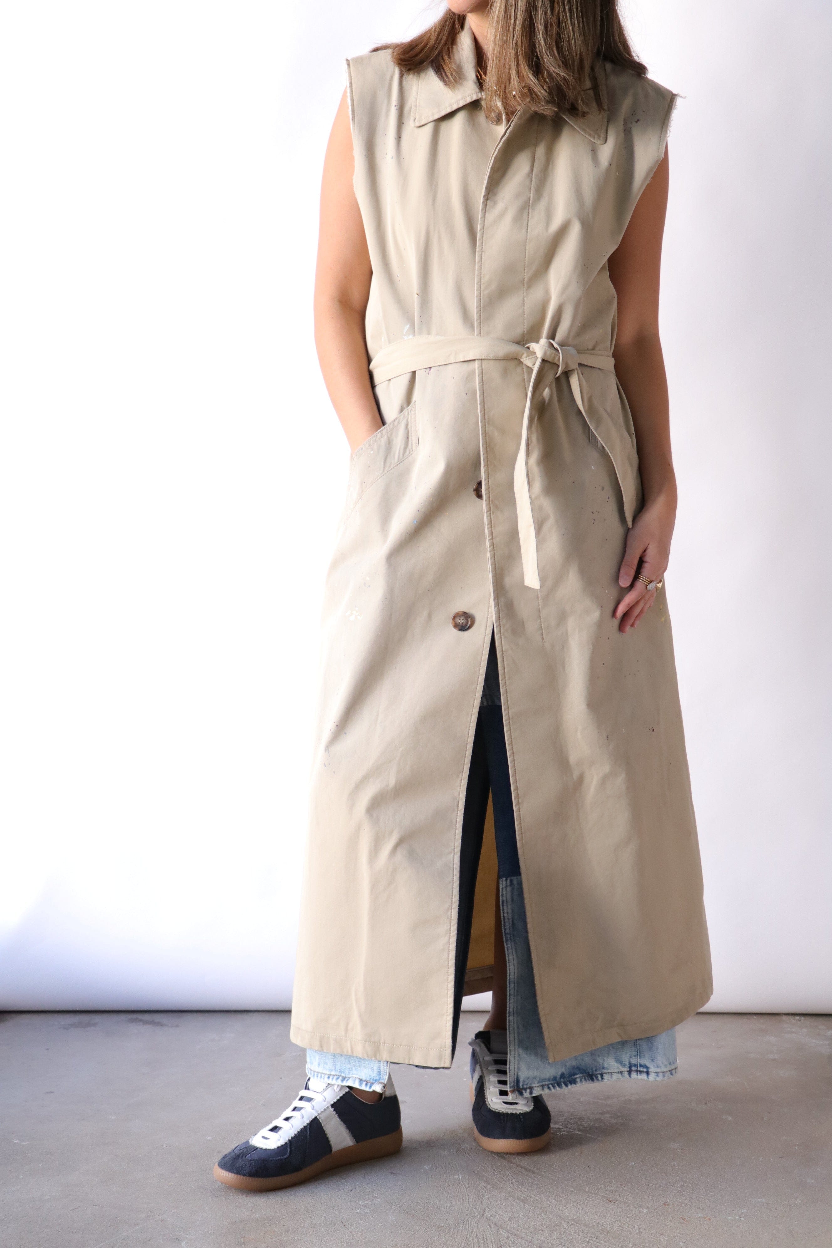 MM6 Maison Margiela Sleeveless Trench Coat | WE ARE ICONIC