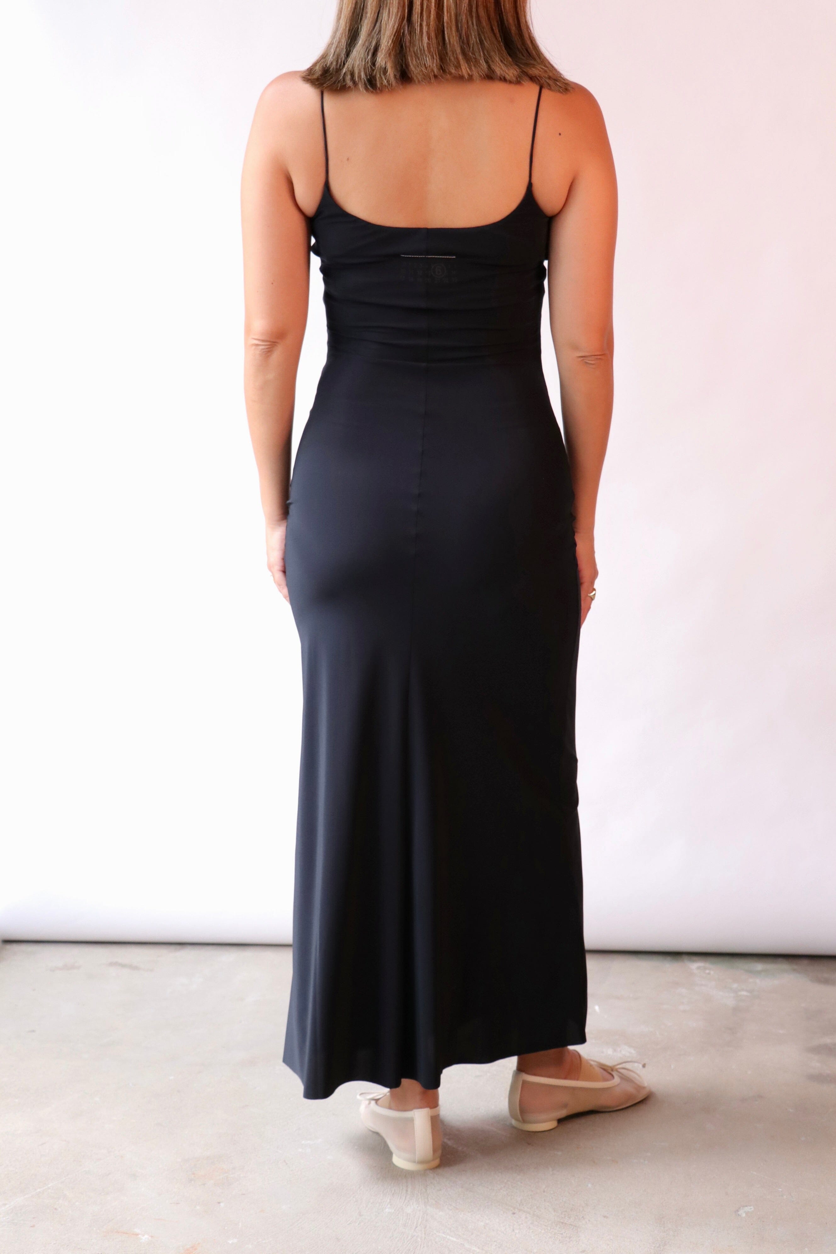 ワンピース MM6 MAISON MARGIELA dress MM6 Maison Margiela Slip Dress in Black | WE ARE ICONIC