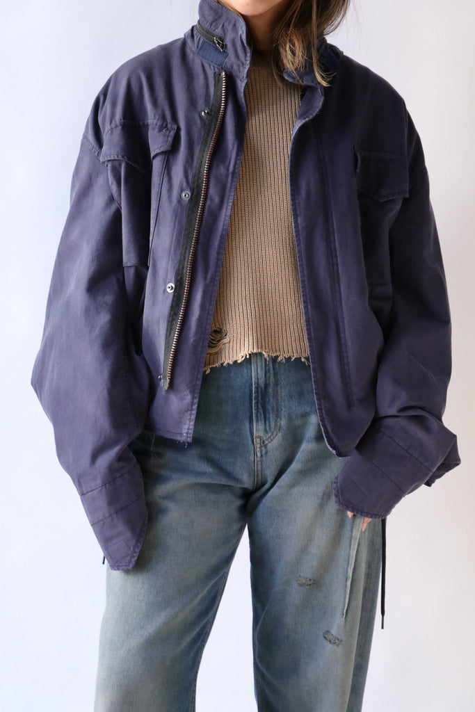 MM6 Maison Margiela Sports Jacket in Blue Outerwear MM6 Maison Margiela 