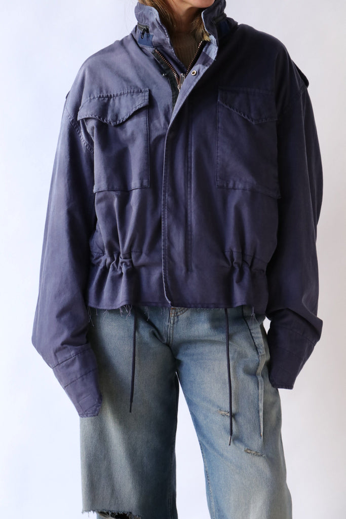 MM6 Maison Margiela Sports Jacket in Blue Outerwear MM6 Maison Margiela 