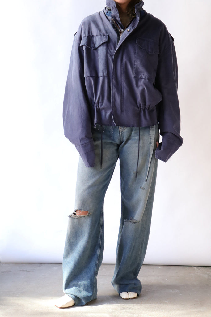 MM6 Maison Margiela Sports Jacket in Blue Outerwear MM6 Maison Margiela 