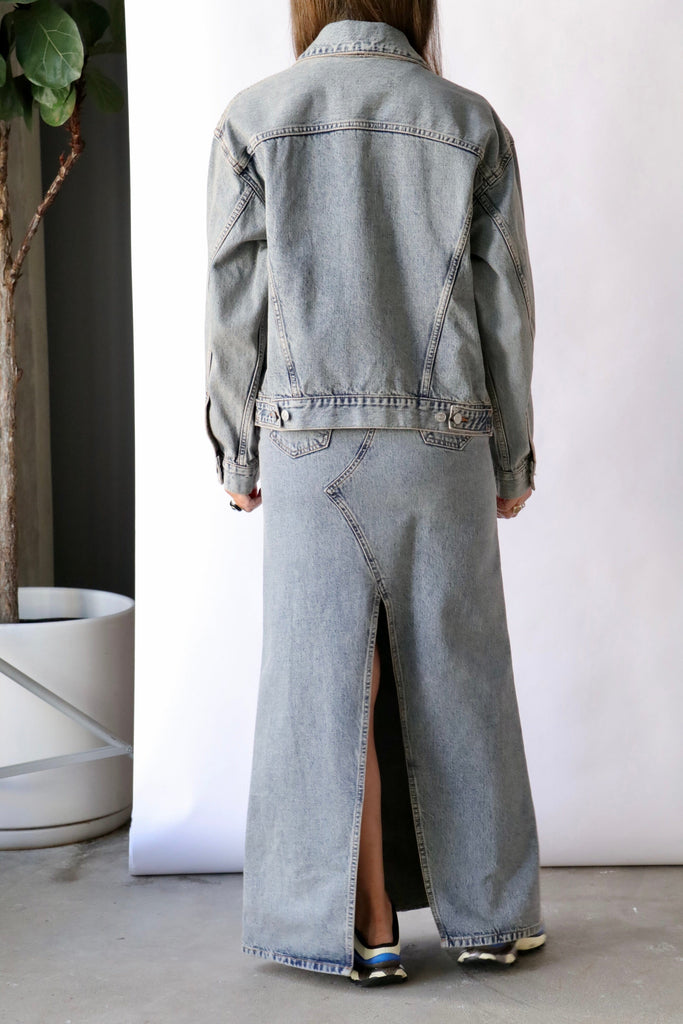 MM6 Maison Margiela Sports Jacket in Light Blue Outerwear MM6 Maison Margiela 