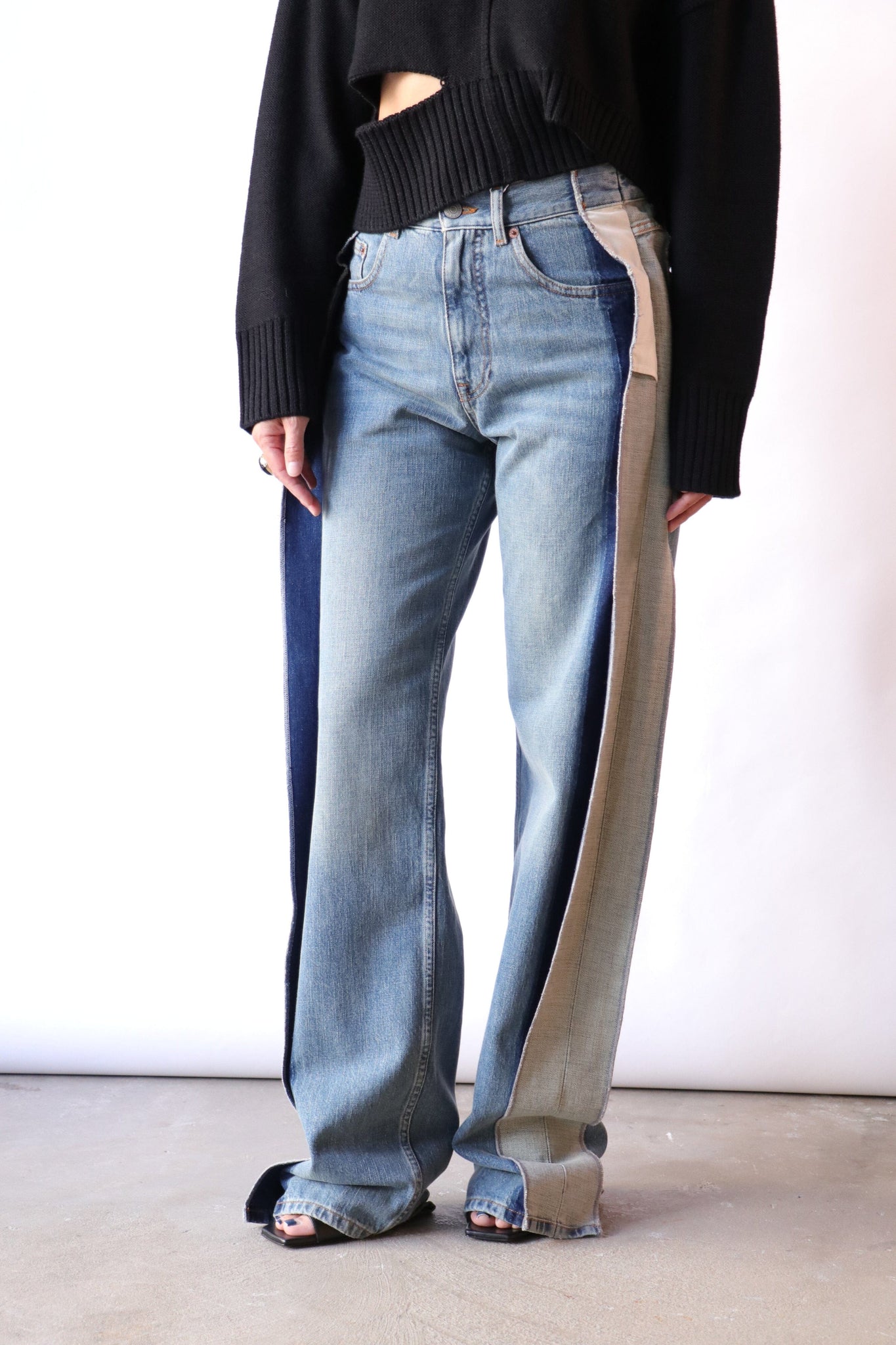 MM6 Maison Margiela Straight-Leg Jeans in Blue Bottoms MM6 Maison Margiela 