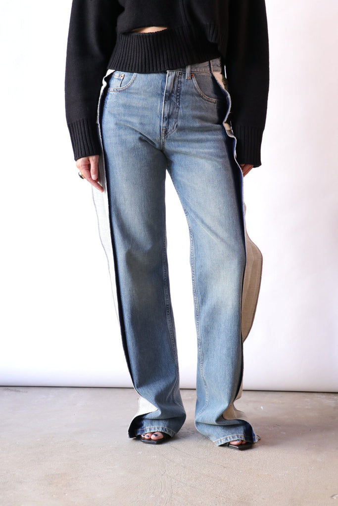 MM6 Maison Margiela Straight-Leg Jeans in Blue Bottoms MM6 Maison Margiela 