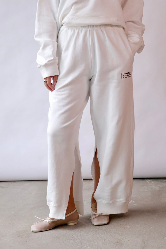 MM6 Maison Margiela Sweatpants in Off White Bottoms MM6 Maison Margiela 