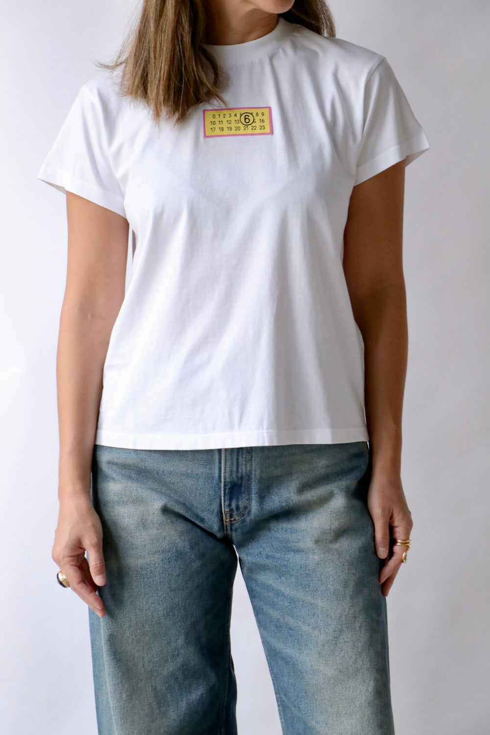 MM6 Maison Margiela T-Shirt in Optic White | WE ARE ICONIC MM6 Maison Margiela T-Shirt in Optic White | WE ARE ICONIC