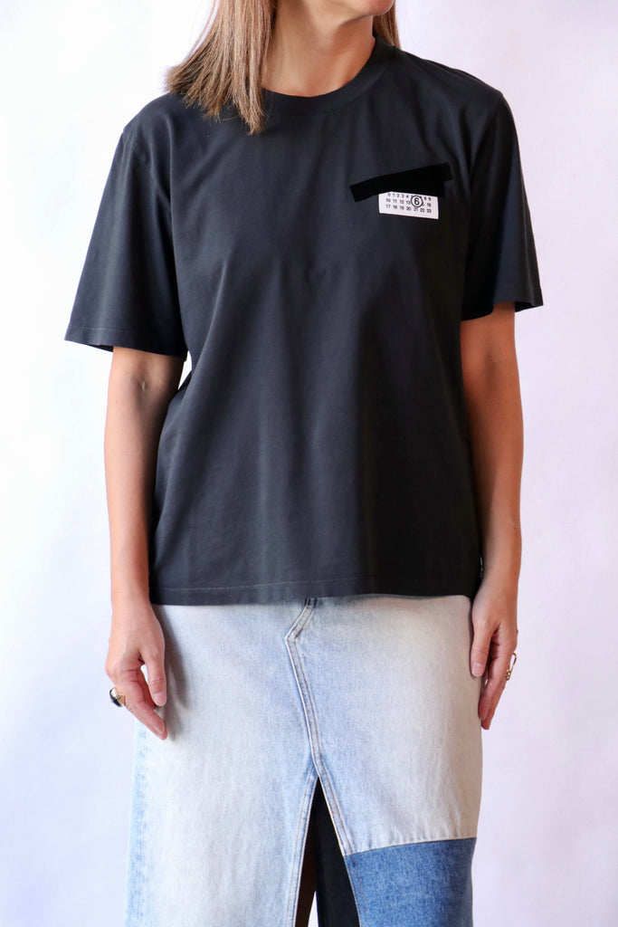 MM6 Maison Margiela Taped label Cotton T-shirt T-Shirts & Tanks MM6 Maison Margiela 
