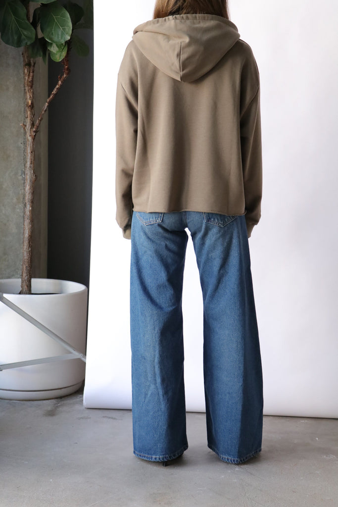 MM6 Maison Margiela Unbrushed Cotton Sweater in Bus Green Sweatshirts MM6 Maison Margiela 