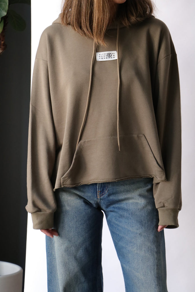 MM6 Maison Margiela Unbrushed Cotton Sweater in Bus Green Sweatshirts MM6 Maison Margiela 