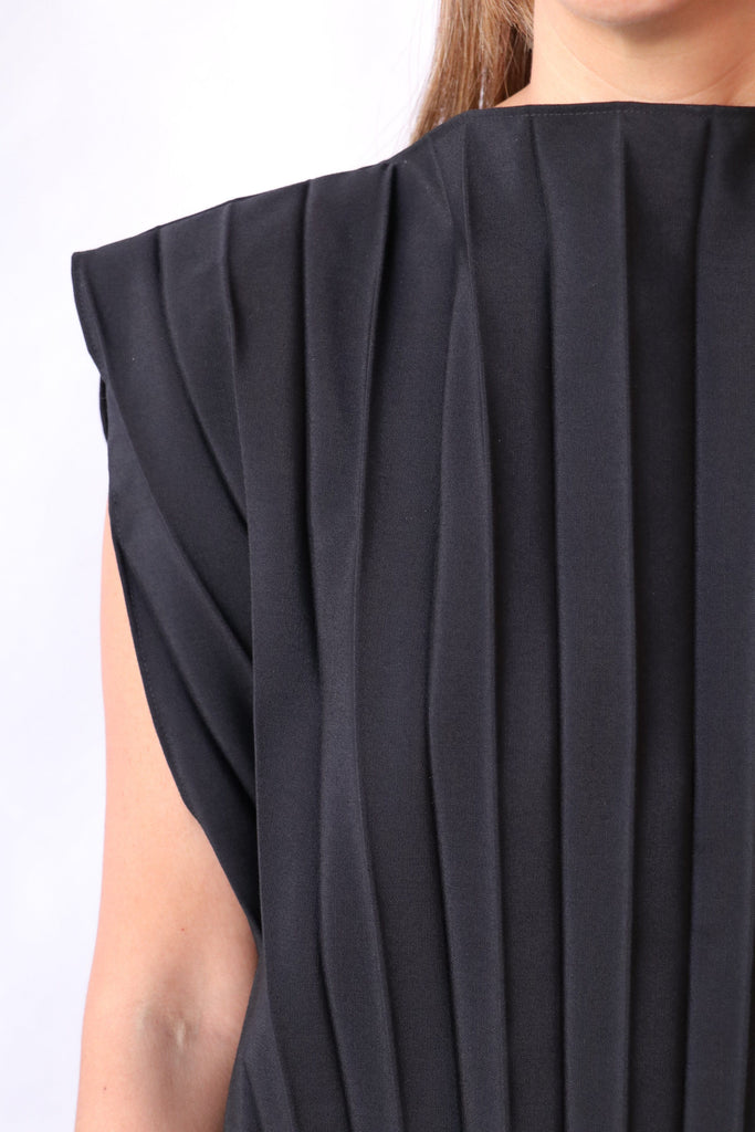 MM6 Maison Margiela Wool Blend Mini Dress in Black Dresses MM6 Maison Margiela 
