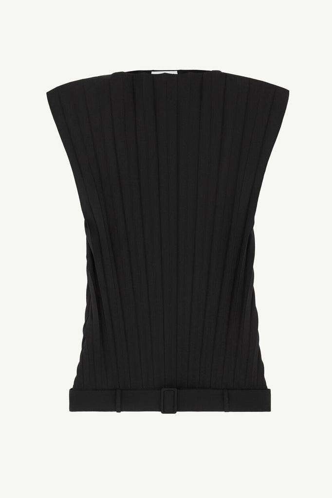 MM6 Maison Margiela Wool Blend Mini Dress in Black Dresses MM6 Maison Margiela 