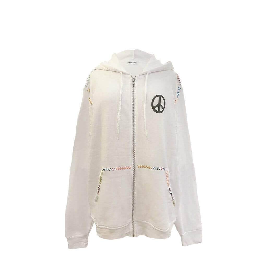 Monoki Tarot Hoodie in White Multi Sweatshirts Monoki 