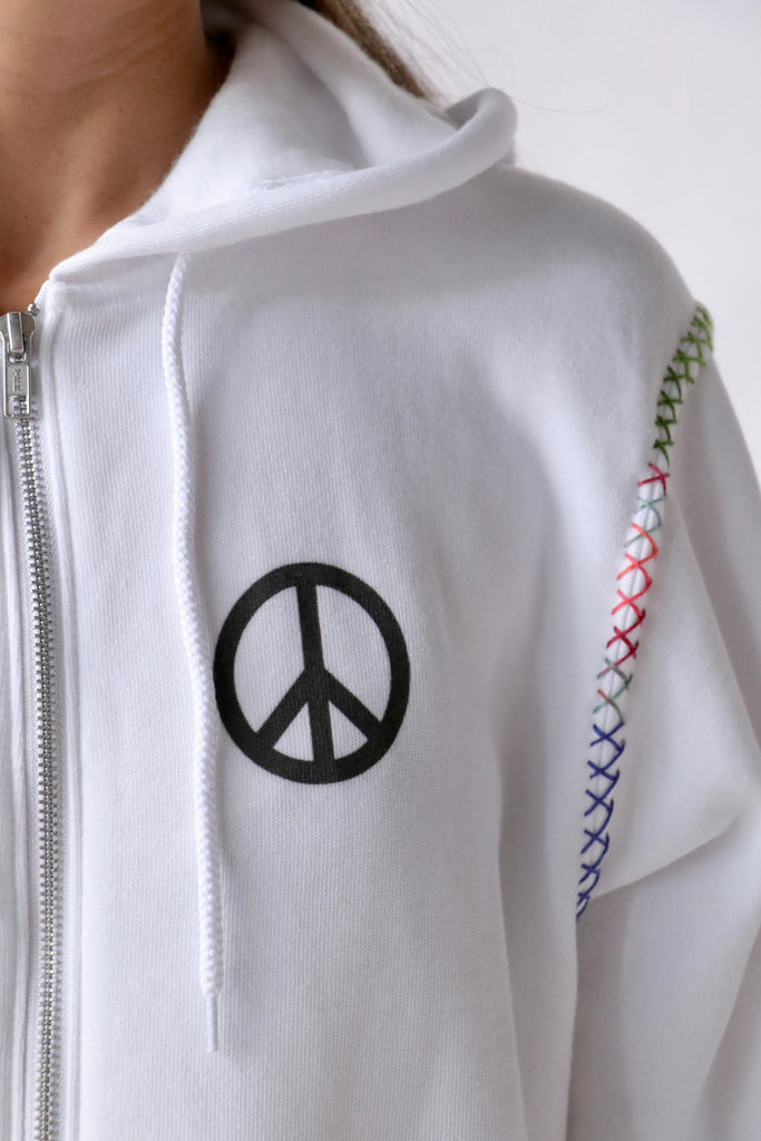 Monoki Tarot Hoodie in White Multi Sweatshirts Monoki 