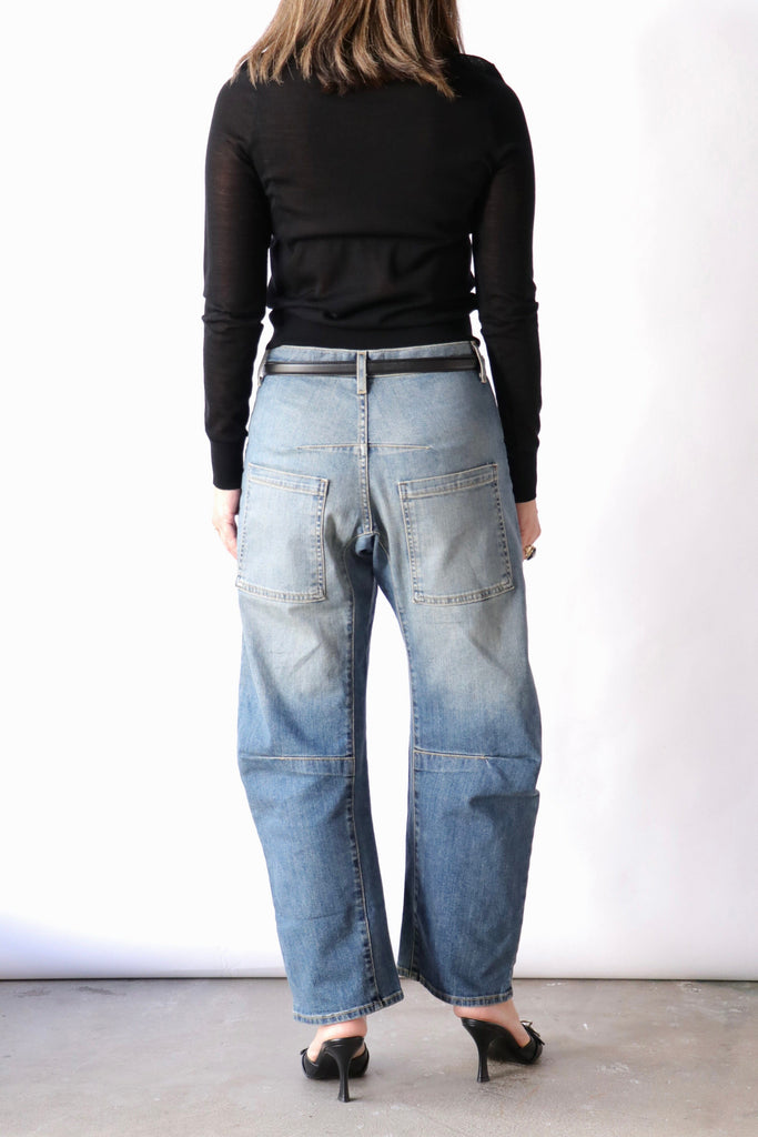 Nili Lotan Shon Jean in Classic Wash Bottoms Nili Lotan 