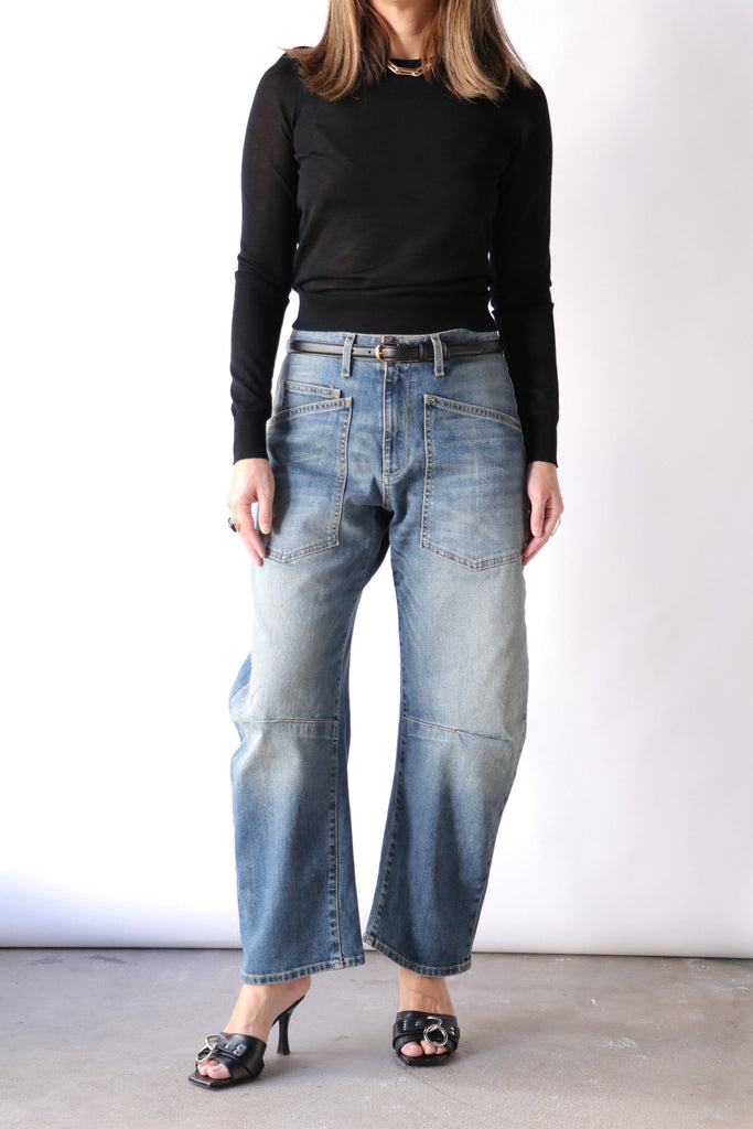 Nili Lotan Shon Jean in Classic Wash Bottoms Nili Lotan 