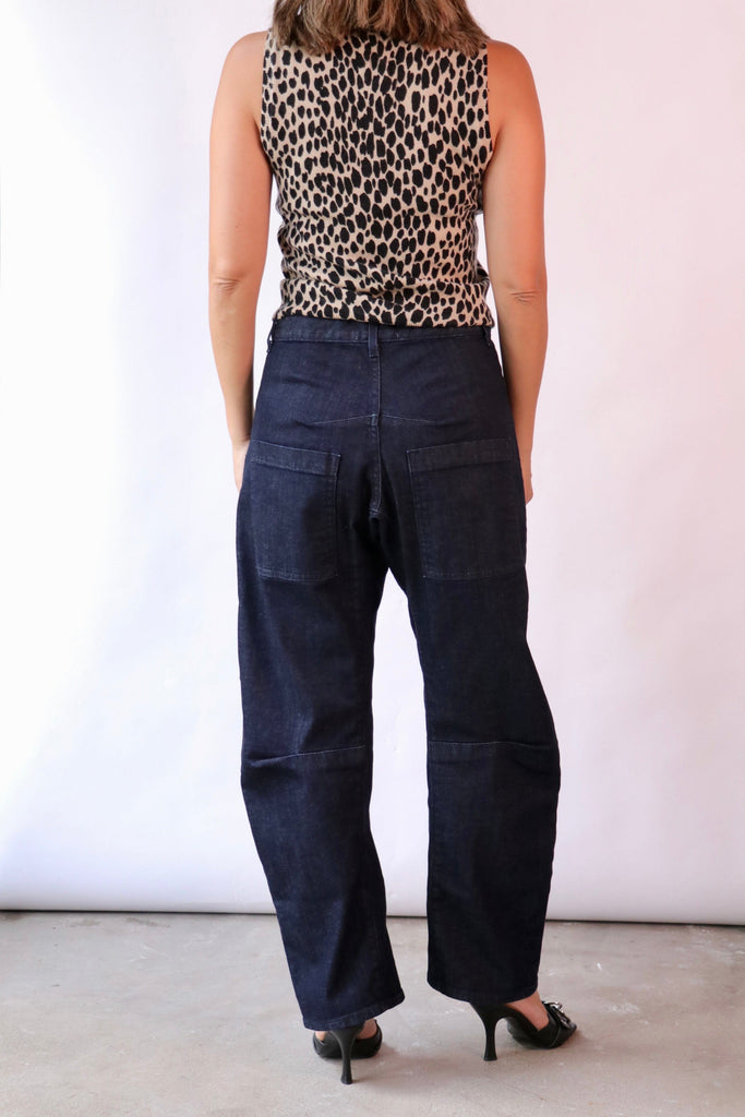 Nili Lotan Shon Jean in Indigo Rinse Bottoms Nili Lotan 