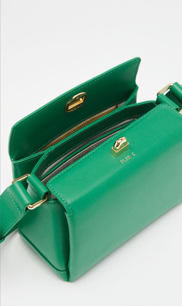 Plan C Mini Shoulder Bag in Emerald Accessories Plan C 