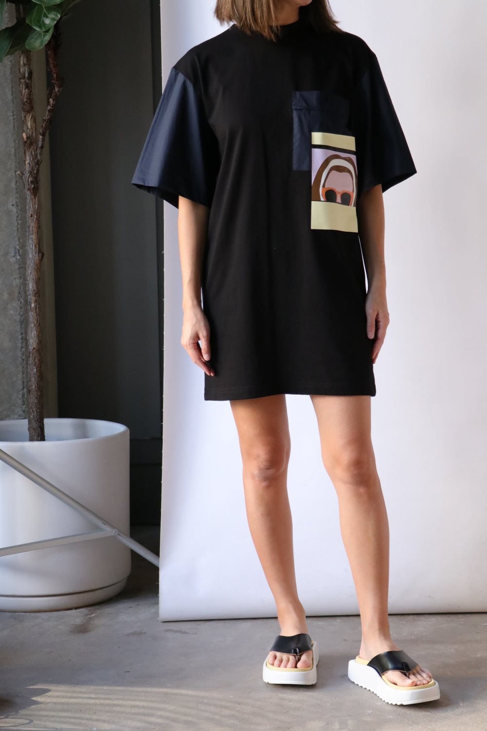 Plan C T-Shirt Dress in Black | WE ARE ICONIC