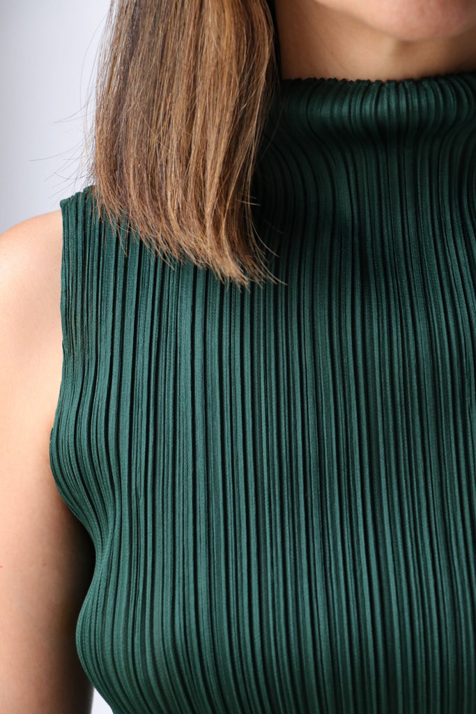 Pleats Please by Issey Miyake New Colorful Basics 3 in Dark Green