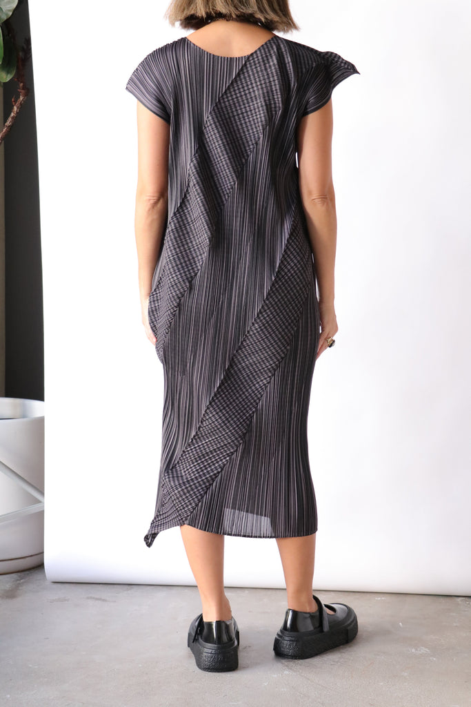 Pleats Please Issey Miyake Cosmic Rays Dress in Gray-12 dresses Pleats Please by Issey Miyake 