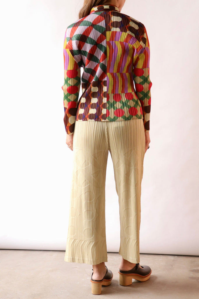 Pleats Please Issey Miyake Harmony Top in Pink Multi tops-blouses Pleats Please by Issey Miyake 