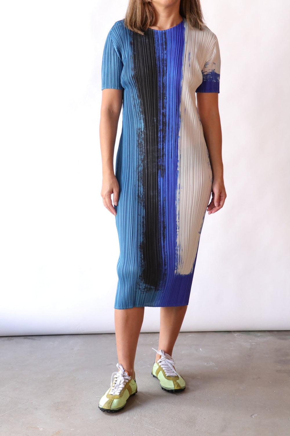 PLEATS PLEASE ISSEY MIYAKE JUMP BLUE 新作 Pleats Please Issey Miyake Jump Dress in Blue | WE ARE ICONIC
