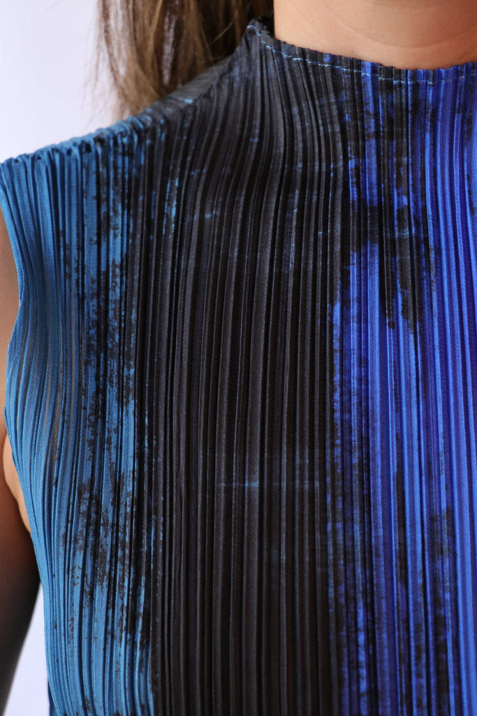 Pleats Please Issey Miyake Jump Top in Blue tops-blouses Pleats Please by Issey Miyake 