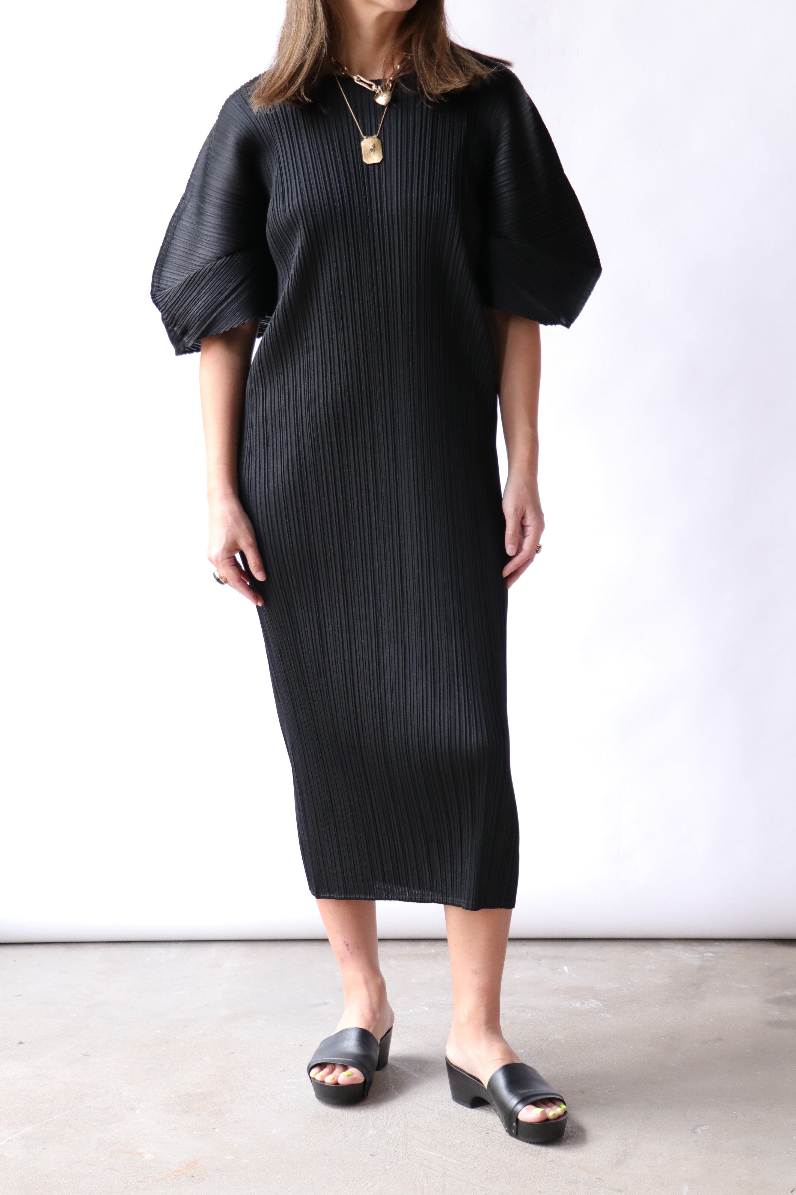 PLEATS PLEASE 半袖 MONTHLY COLORS Pleats Please Issey Miyake March Monthly Colors Dress in