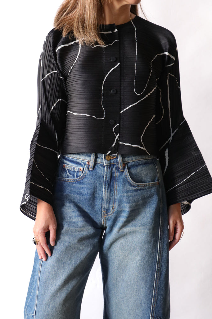 Pleats Please Issey Miyake Pause Top in Black tops-blouses Pleats Please by Issey Miyake 