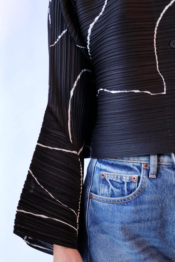 Pleats Please Issey Miyake Pause Top in Black tops-blouses Pleats Please by Issey Miyake 