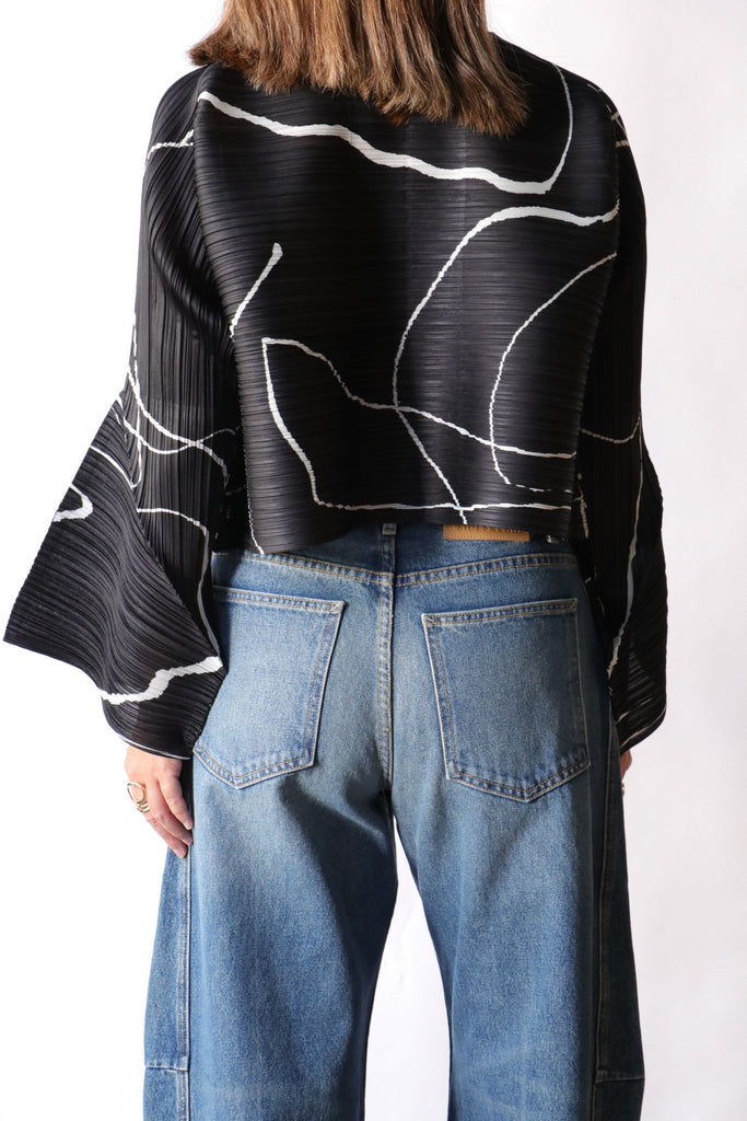 Pleats Please Issey Miyake Pause Top in Black tops-blouses Pleats Please by Issey Miyake 